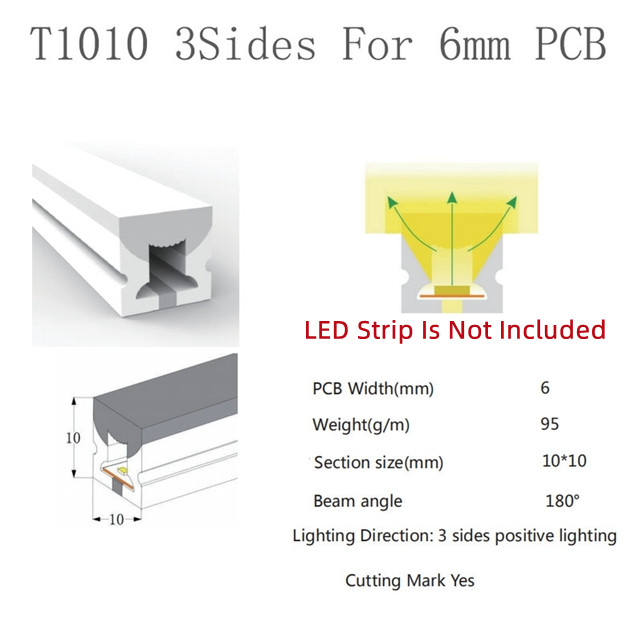 Colorful Separation Cuttable Neon LED Strip Light with 5V 12V 24V AC220V Power Supply