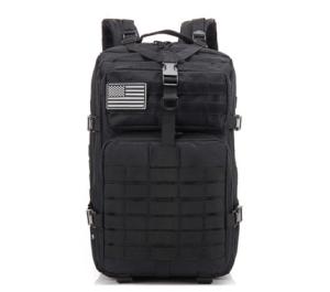 Quality 45L Black Army Knapsack Bag Waterproof 1000D Cordura PU Coating wholesale