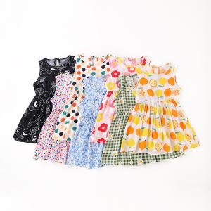 Quality Summer Girls Cartoon Printing Dress Children'S Dress Clothing wholesale