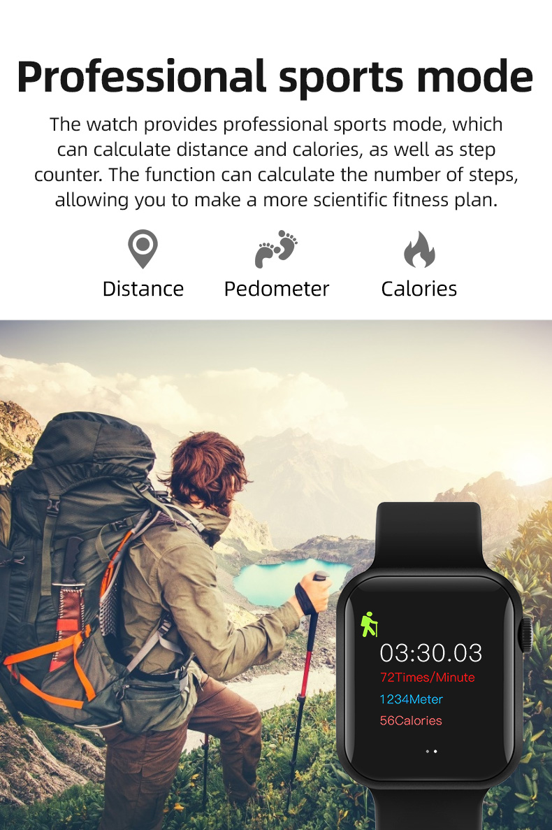 T500 Plus Heart Rate Wireless Smartwatch Ladies Fitness Wristband