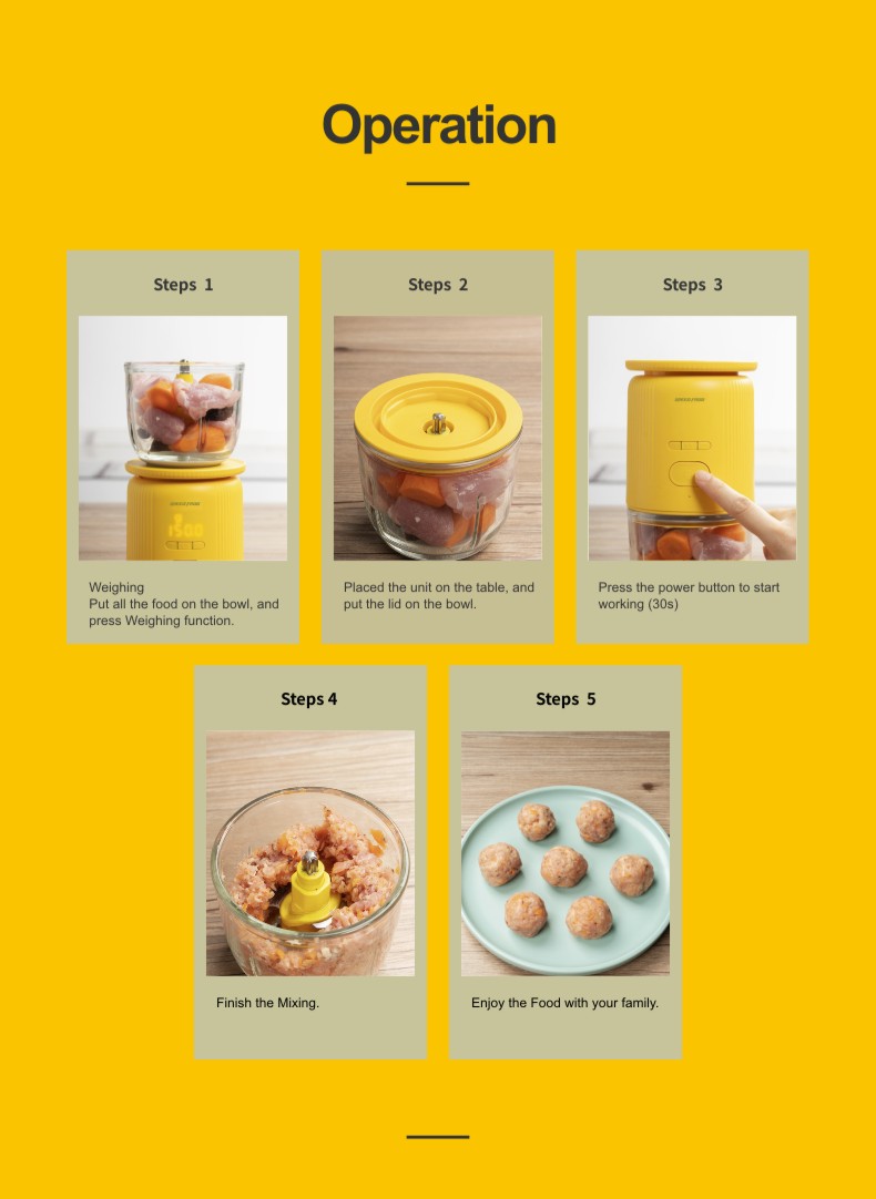 Home Use Portable Juicer 300ml For Baby Food Fruit Multifunction Kitchen Chopper