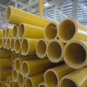 Quality Smooth Surface Yellow FRP Pultruded Tube Customized Colour Diameter wholesale