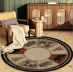 American Style Round Animal Pattern Carpet Living Room / Hotel Carpet