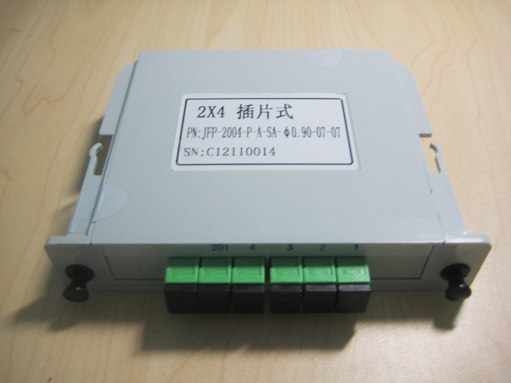 OEM 2 To 1 Optical Splitter 2x4 Fiber Steel Tube Plc Splitter for PON