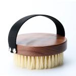 Walnut Bath Dry Brush Organic Vegan Sisal For Boay Round Hand Brush