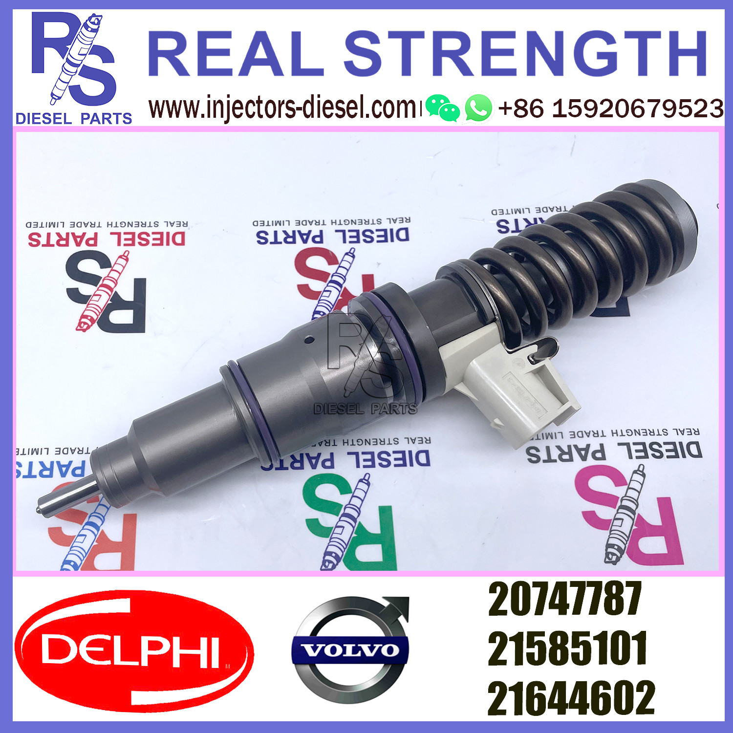 DELPHI 4pin 20747787 21585101 Diesel pump Injector V-O-L-V 20747787 21585101 21644602 for RVI MD11 3503 & 3503 EURO 4