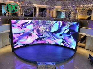 China Waterproof Curved P4.81 Full Color High Resolution LED Display 250mm*250mm Module Size on sale