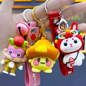 Quality Custom Pvc Keyrings 3D Silicone Kawaii Cartoon Anime Rubber Keychain wholesale