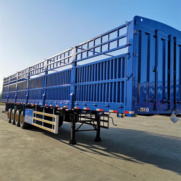 3/4 Axle 60/80 Ton 12R20 Tire Livestock Cargo Fence Semi-Trailer Animal