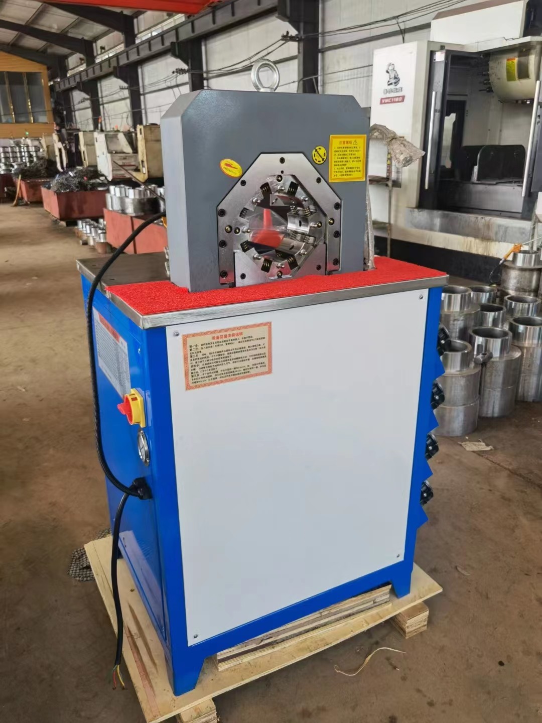 PLC / Button / Digital Panel Control System Hose Crimping Machine For Withhold Faster
