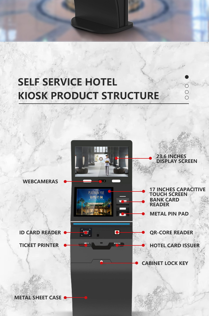 Hotel Card Reader Self Service Check In And Check Out Terminal