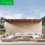 Villa Patio Furniture Outdoor Sofa Garden Sets with Teak Frame and Waterproof