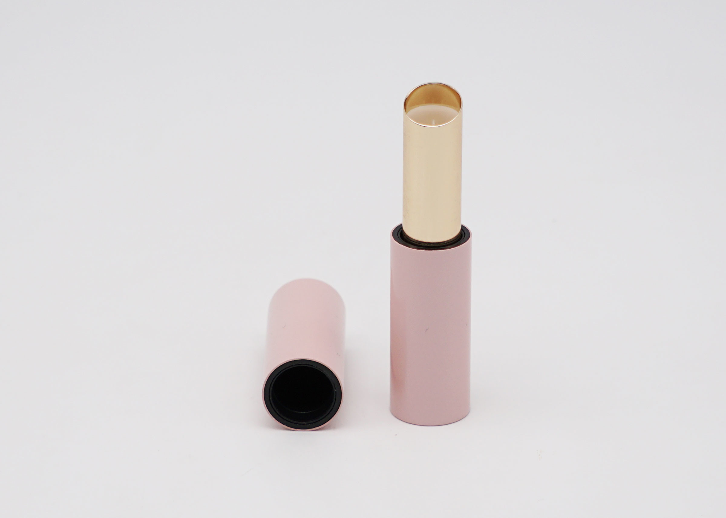 ISO9001 Pink Aluminum Lip Balm Containers color spraying surface