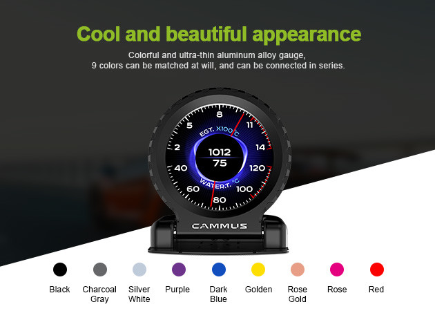 Ultra Thin LCD Liquid Car Gauge Meter OBD2 Digital Dash Display