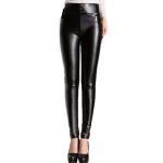 fashion high waist pu leather 3 design-choice black leggings leather women