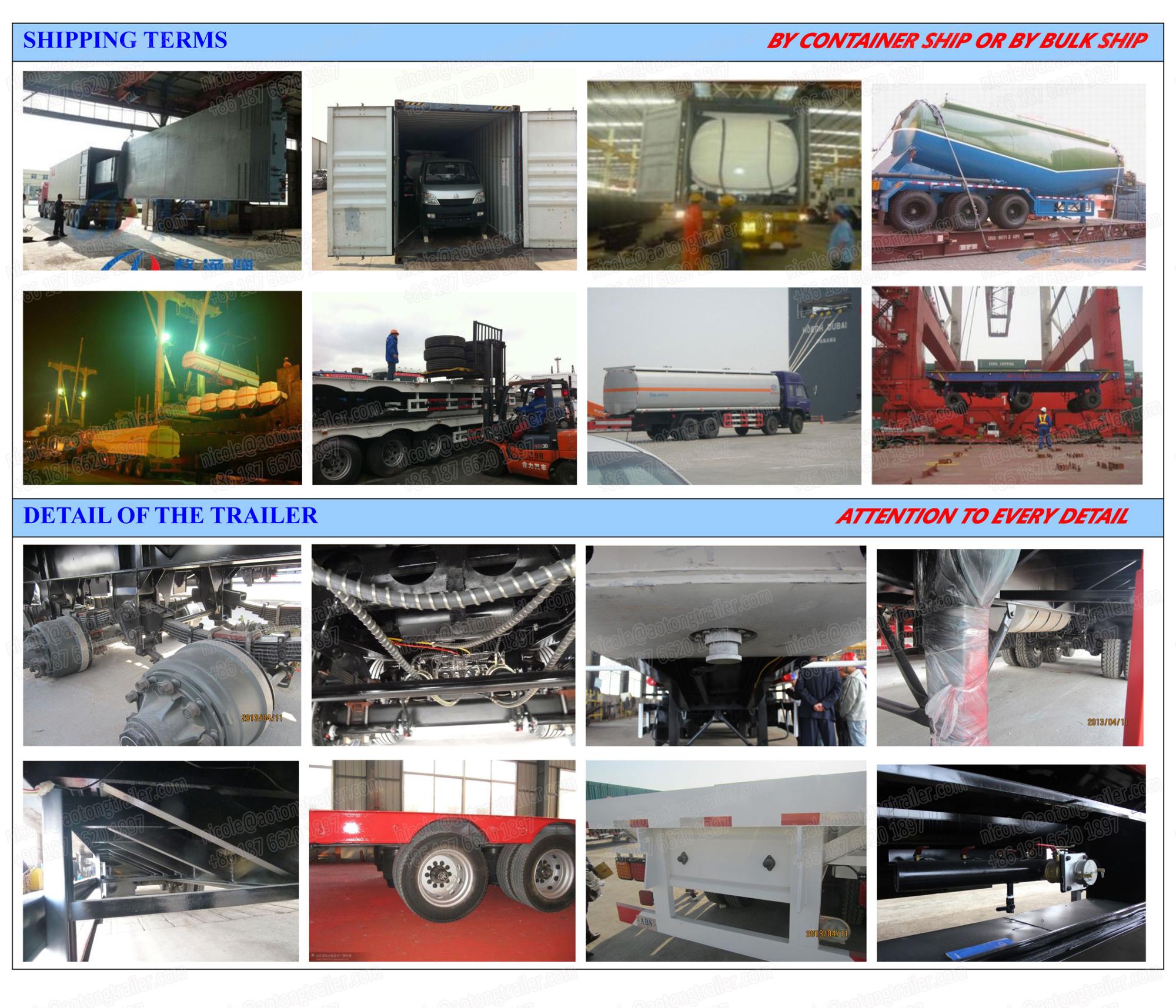 3 Axles Bulk Silo Carrier 30 60 65cbm 50t 66 Ton Cement Tank Semi Trailer for Product