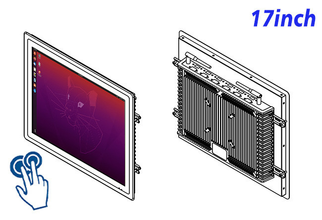 17-Inch Integrated Linux Touch Display for Security Systems and Logistics Monitoring