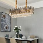 Modern chandelier for living room round bedroom Smoky grey postmodern chandelier