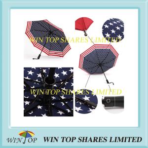 Quality Full Auto 3 Folds America Flag Umbrella wholesale