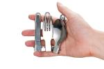 Outdoor folding picnic tablewares stainless steel 9.5 cm logo customized