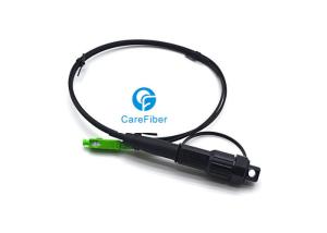 Quality Customized Length Fiber Optic Patch Cord Mini SC APC Waterproof Connector Black wholesale