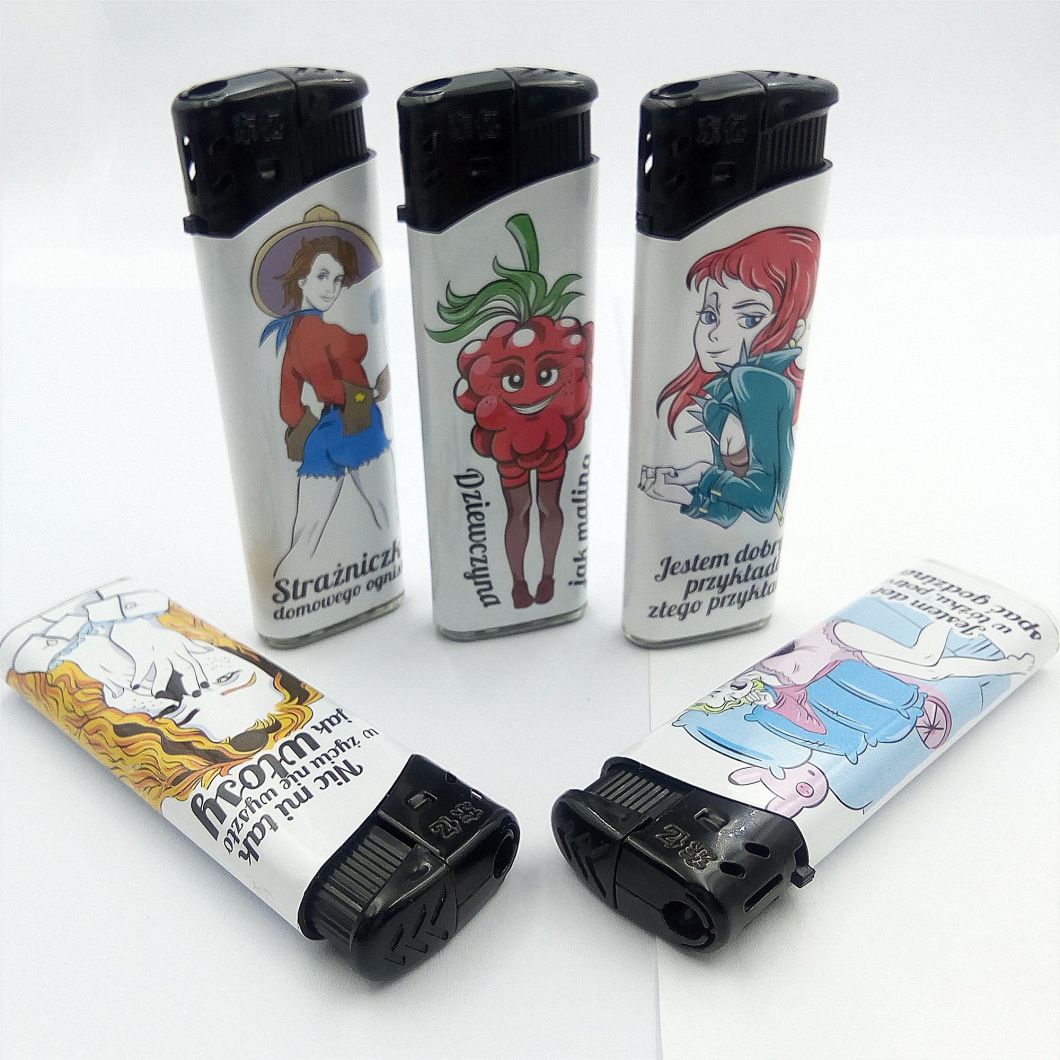 2022 Dongyi Hot Selling High Quality Cheap Price Custom Logo Cigarette Electric Lighter with Lovely Girl