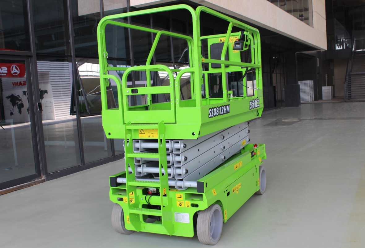 8m Hydraulic Scissor Elevated Lift 450KG Platform For Workshop Build Cleanning