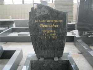Quality European style flower shape gray granite cemetery headstones wholesale