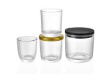 U Shape 4oz 6oz 8oz 10oz 12oz Empty Clear Scented Glass Candle Jars with Wooden