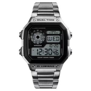 Quality 45mm Stainless Steel Led Watch Waterproof OEM Goldtone Multi Functional wholesale
