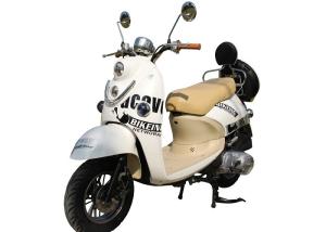Quality gas motor scooter 50cc 125cc 150cc GY6 engine 139QMB 152QMI 157QMJ alloy wheel white plastic body wholesale