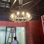 stag antler chandelier light fittings Fixtures For Coffee Bar Shop Lighting (WH