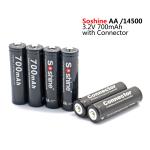 Soshine 3.2V LiFePO4 AA / 14500 700mAh battery, excellent for flashlight, power