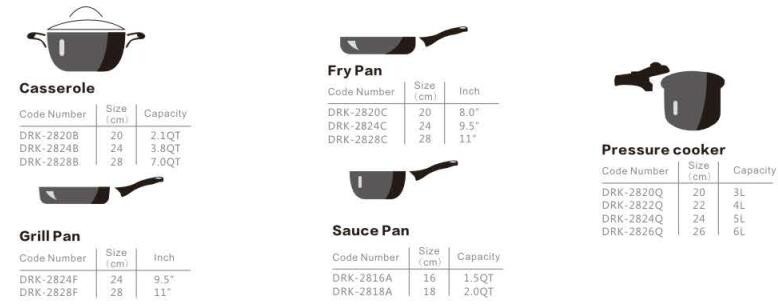 cookware set with energy-saving bottom nonstick cookware set aluminium cookware set
