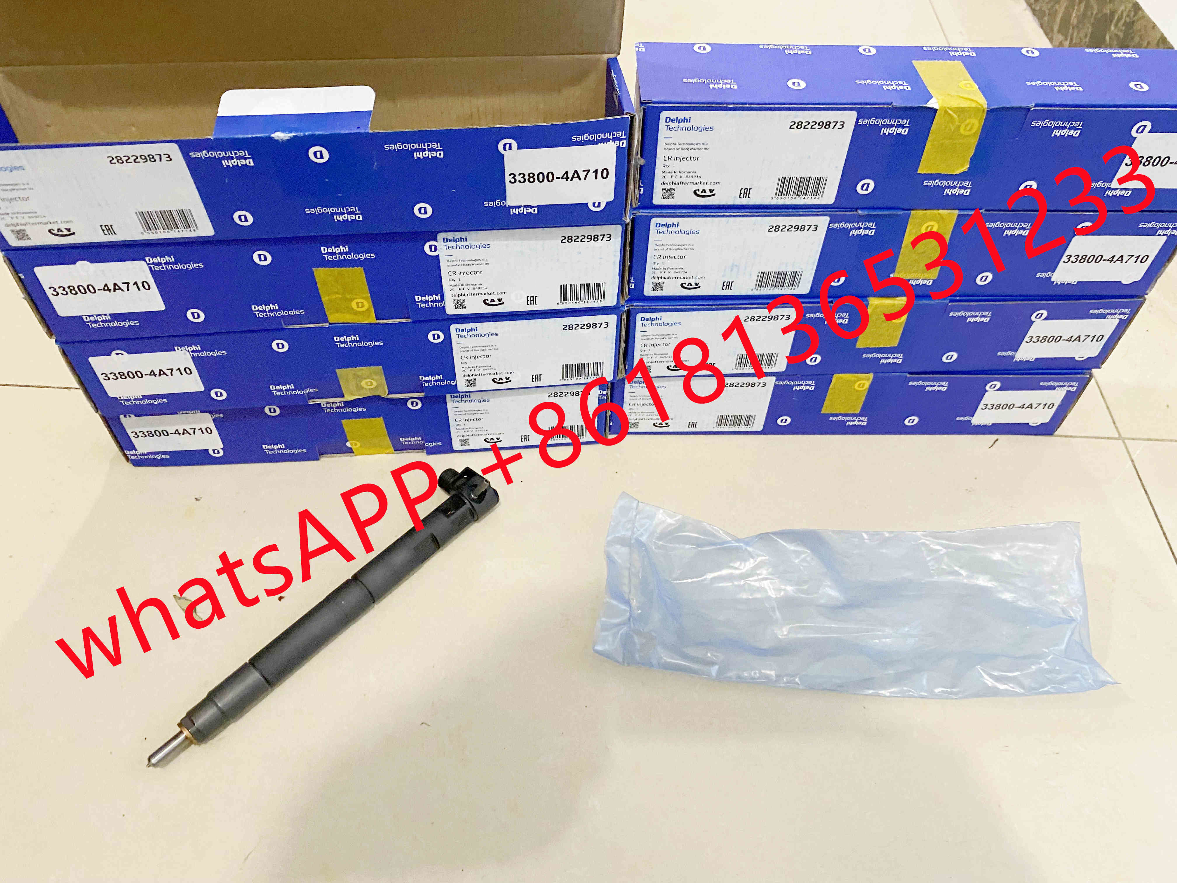Genuine New Brand 33800-4A710 28229873 Diesel Fuel Injector for Hyundai KIA Injector Mobis Starex Del phi 28229873