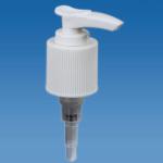 White Plastic Shampoo Bottle Lotion Pump Replacement With RIbbed Neck UKCM-02A