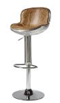 Contemporary Leather Counter Height Stools Top Grain Vintage Scratches Genuine