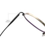 Round Titanium Frame Glasses 145mm Anti Blue Light Glasses Can Change Myopic