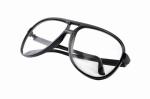 Amber Plastic Diffraction Glasses Aviator Style With Spiral Effect