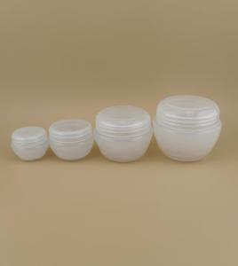 Quality White Plastic Cream Jar with Screw Lid for Skincare wholesale