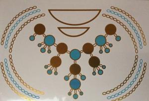 Quality Blue Metallic foil tattoo wholesale