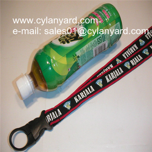 polyester lanyard with water bottle holder loop
