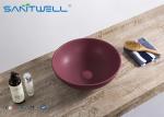 400 * 400 * 155 Mm Art Wash Basin Above Counter Mountings With White Color