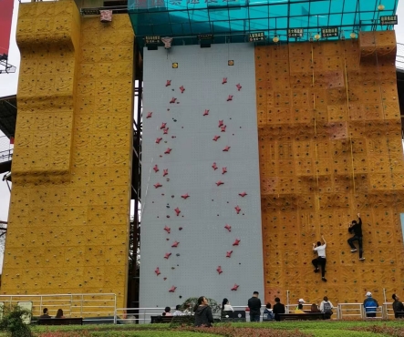 NO Inflatable Rock Climbing Wall for Outdoor in Red Yellow Blue Black Purple or Green