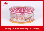 YT1276 Round Music Tin Box Metal Tinplate CMYK Offset Printing For Gifts
