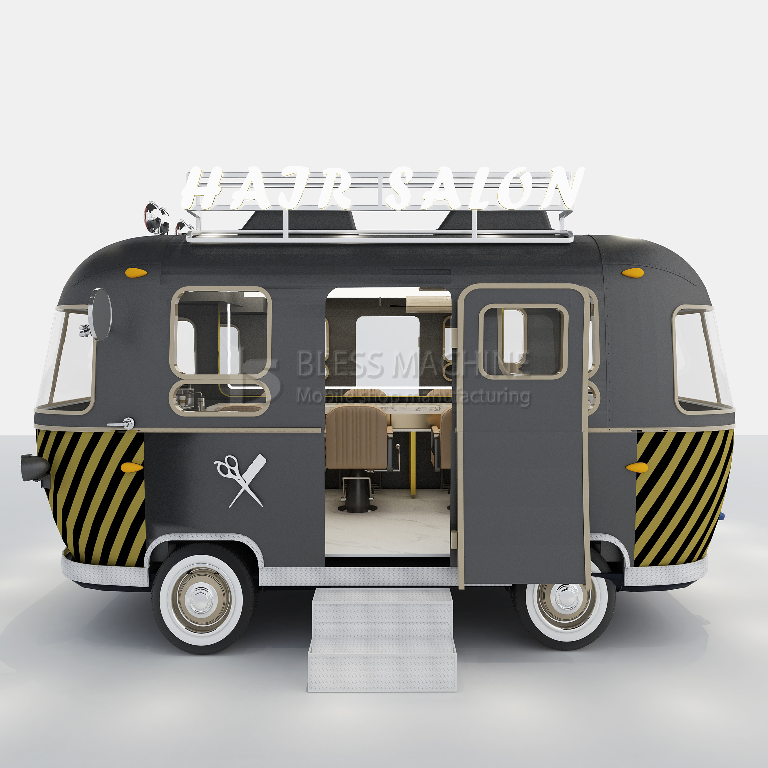 Beverage Coffee Van for Flour Mill Application Design Electric Tricycle Ape Food Truck