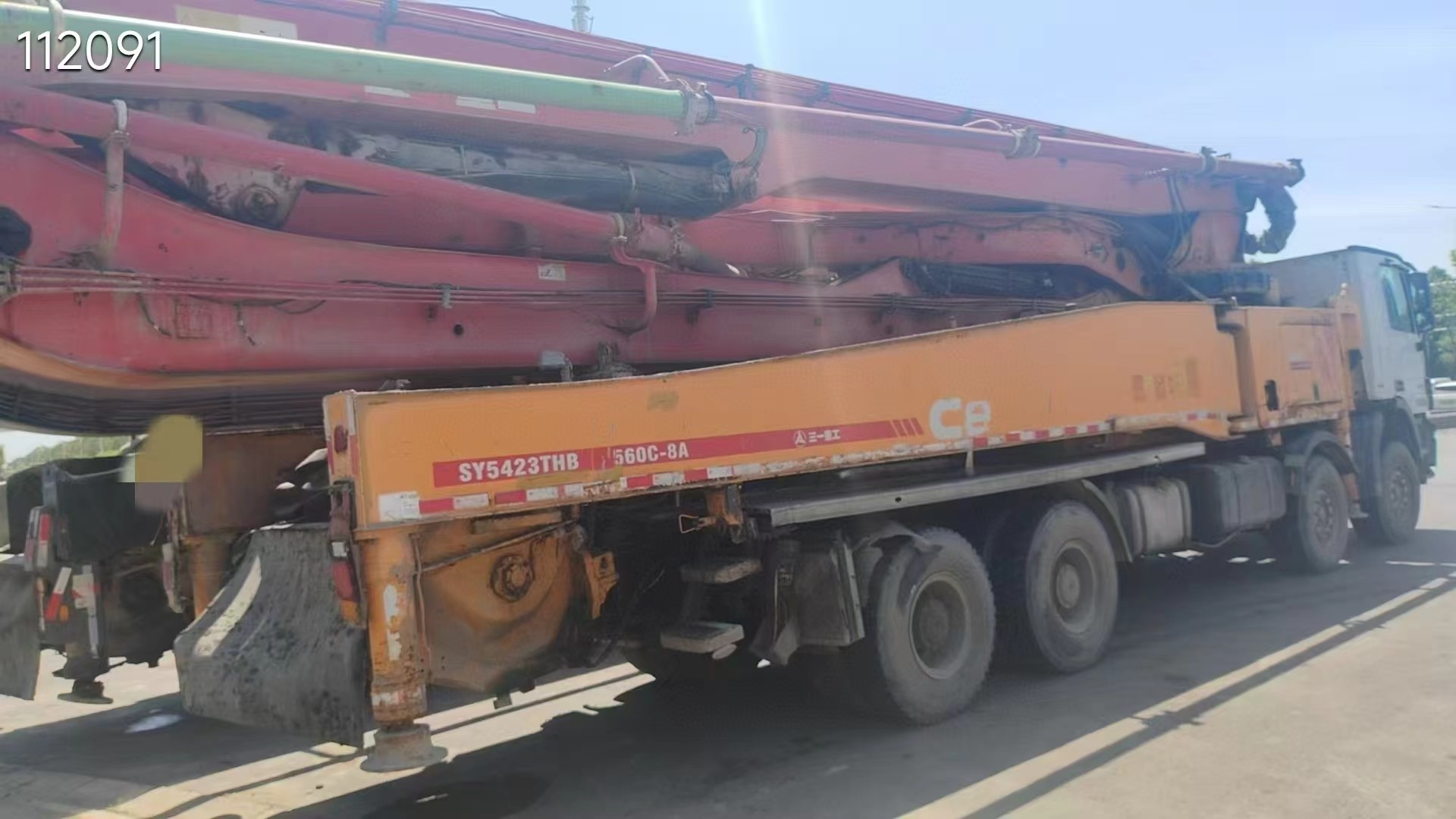 2016 Sany Heavy Industry Diesel Concrete Pump Truck 56m Vertical Reach for High Flow Pumping Reliability