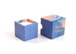Stamping Custom Printed Jewellery Boxes Blue Cardboard Earring With Finger