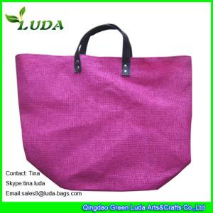 Quality LUDA rose red straw totes paper straw cheap beach bags wholesale