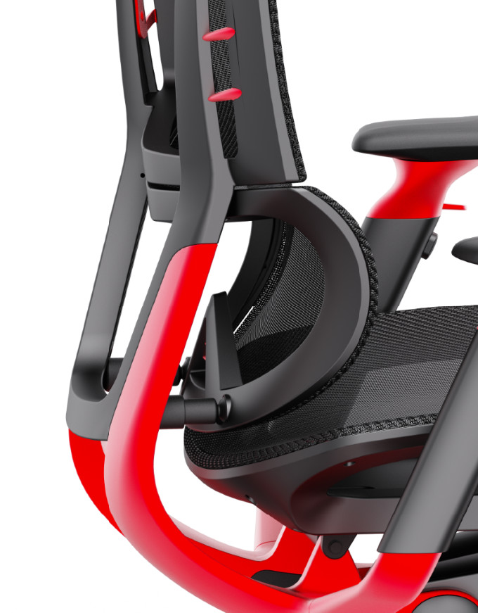 Gaming Grey Ergonomic Desk Chair PP GF Mechanism With Footrest